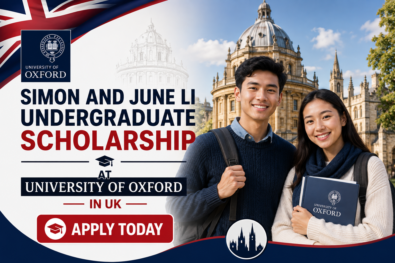 Simon and June Li Undergraduate Scholarship at University of Oxford in UK, 2026