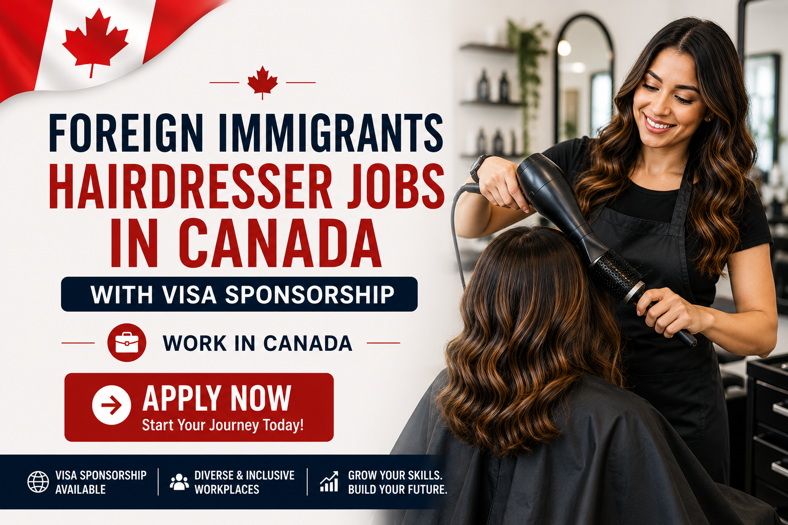 Foreign Immigrants Hairdresser Jobs in Canada with Visa Sponsorship – Work in Canada