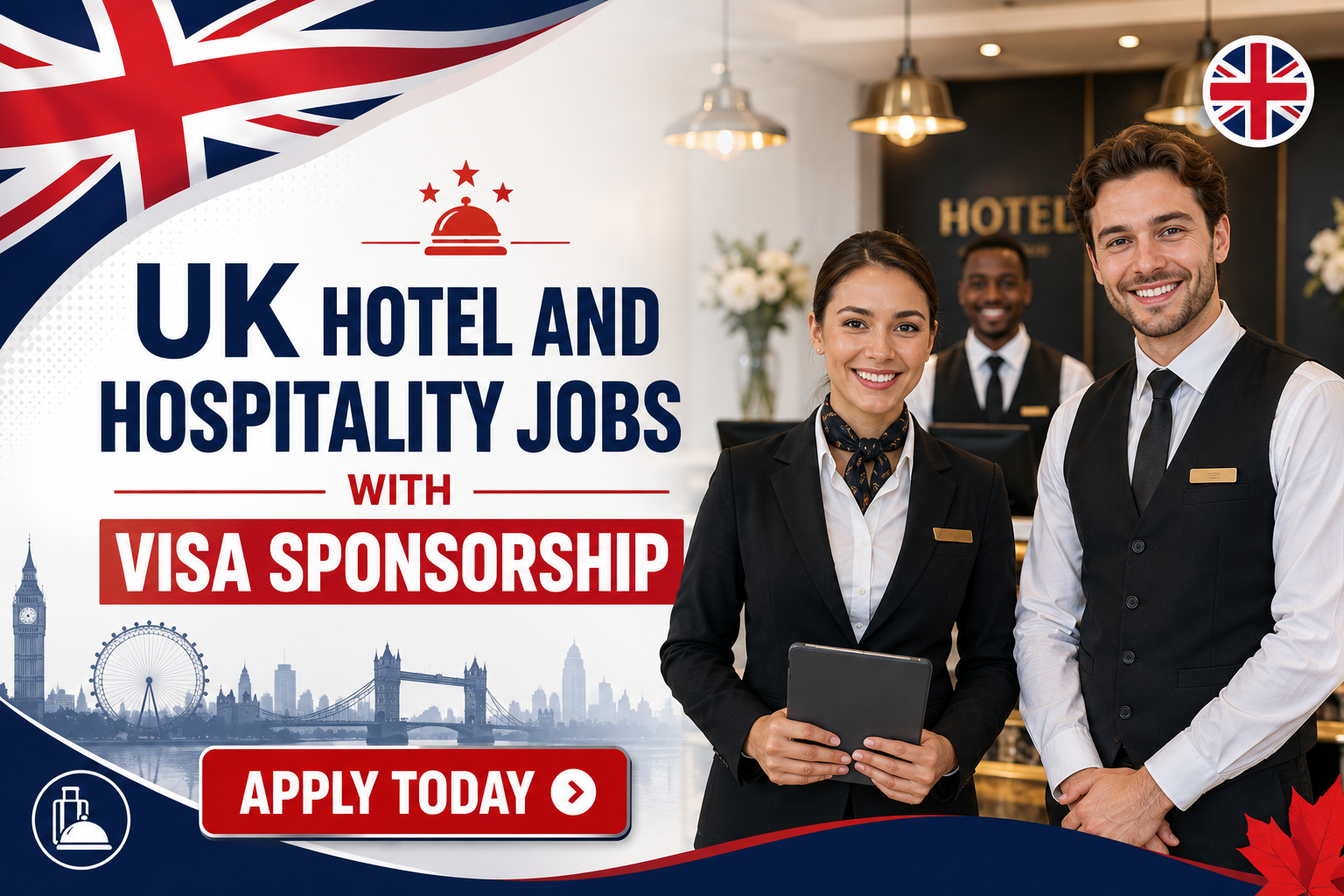 UK Hotel and Hospitality Jobs With Visa Sponsorship
