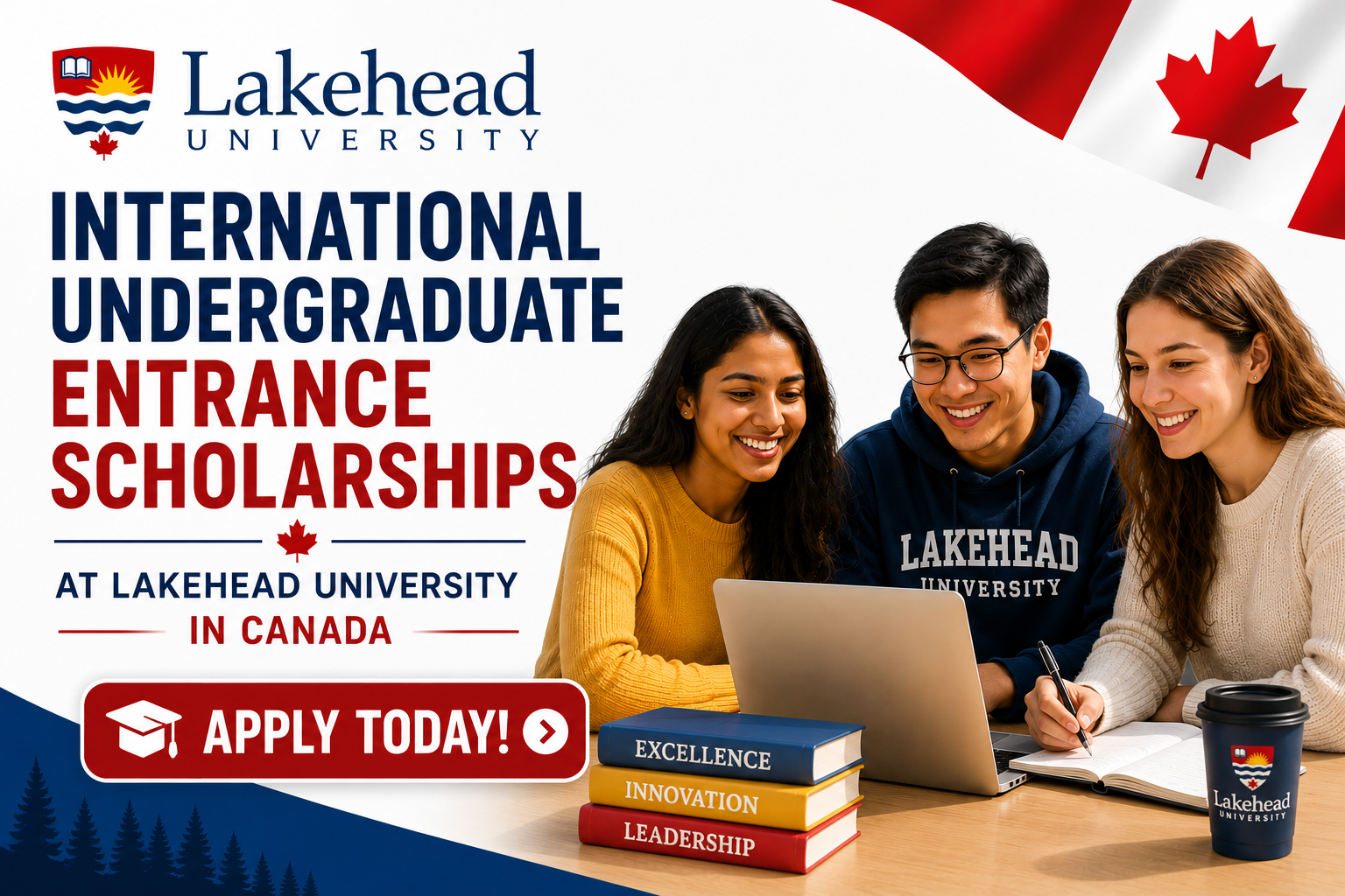 International Undergraduate Entrance Scholarships at Lakehead University in Canada, 2026/27