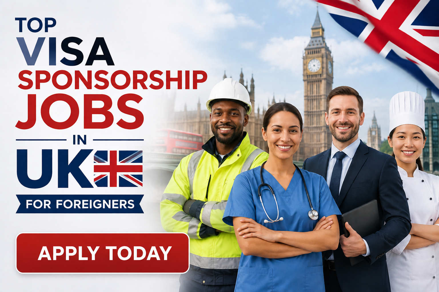 Top Visa Sponsorship Jobs in UK for Foreigners 2026