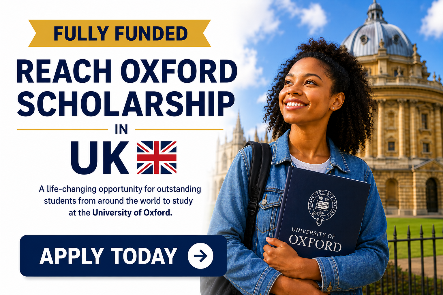 Fully Funded Reach Oxford Scholarship in UK, 2026