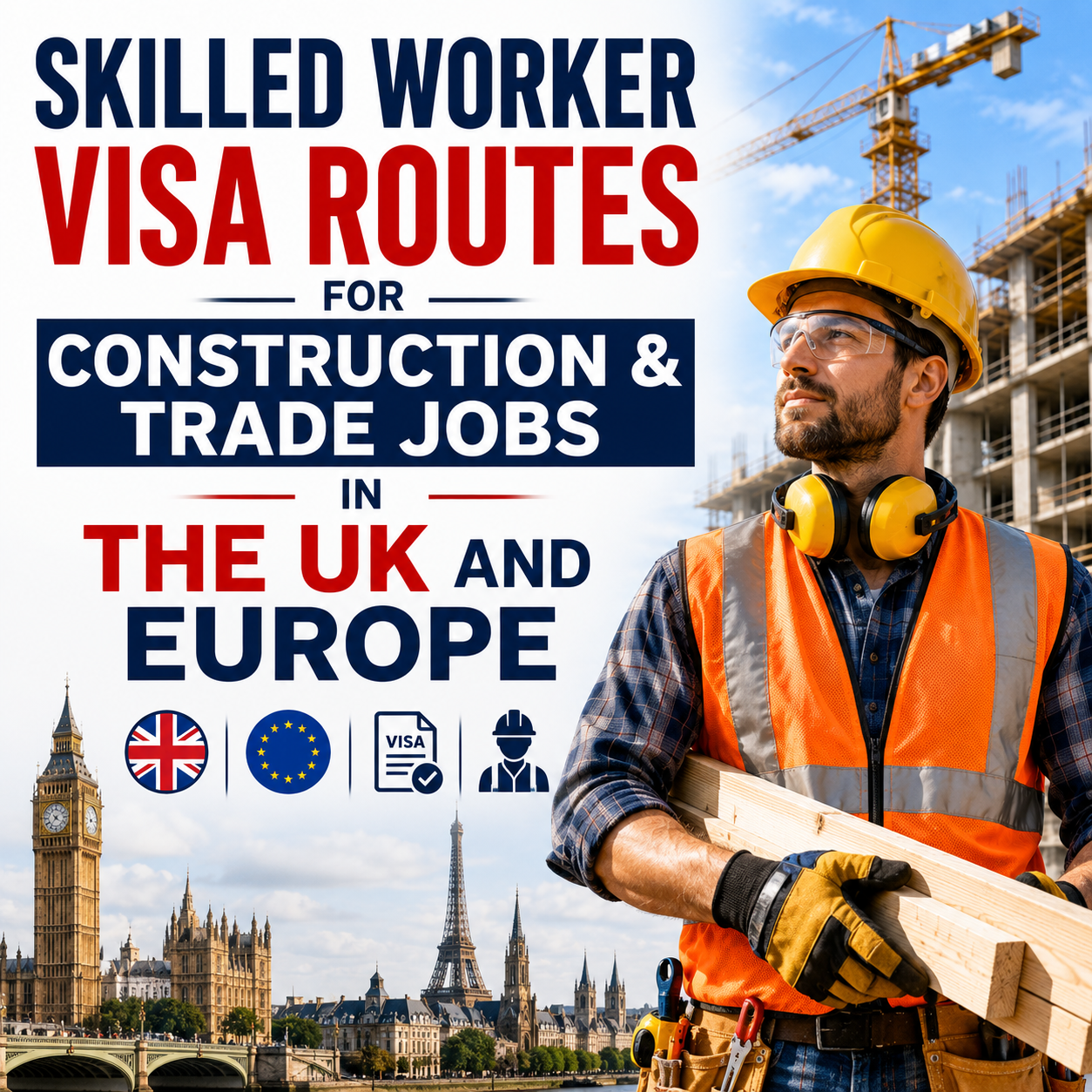Construction & Trade Jobs in the UK and Europe: Skilled Worker Visa Routes Explained