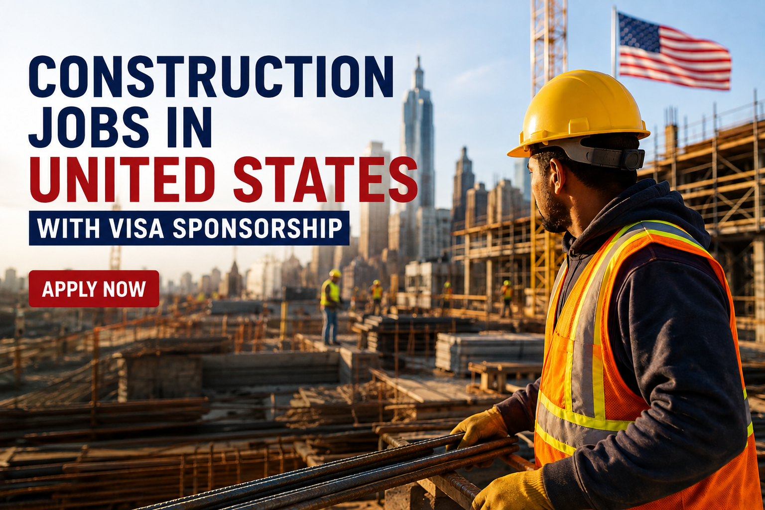Construction Jobs in the United States with Visa Sponsorship (if You Qualify) For Foreign Workers, Salary and Application Process